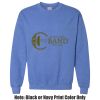 Adult Heavy Blend Heather Royal or Red 60/40 Fleece Crew (S) Thumbnail