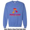 Adult Heavy Blend Heather Royal or Red 60/40 Fleece Crew (S) Thumbnail