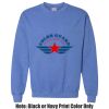 Adult Heavy Blend Heather Royal or Red 60/40 Fleece Crew (S) Thumbnail