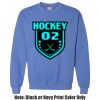 Adult Heavy Blend Heather Royal or Red 60/40 Fleece Crew (S) Thumbnail