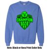 Adult Heavy Blend Heather Royal or Red 60/40 Fleece Crew (S) Thumbnail