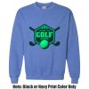 Adult Heavy Blend Heather Royal or Red 60/40 Fleece Crew (S) Thumbnail