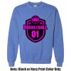 Adult Heavy Blend Heather Royal or Red 60/40 Fleece Crew (S) Thumbnail