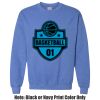 Adult Heavy Blend Heather Royal or Red 60/40 Fleece Crew (S) Thumbnail