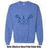 Adult Heavy Blend Heather Royal or Red 60/40 Fleece Crew (S) Thumbnail