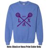 Adult Heavy Blend Heather Royal or Red 60/40 Fleece Crew (S) Thumbnail