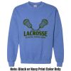 Adult Heavy Blend Heather Royal or Red 60/40 Fleece Crew (S) Thumbnail