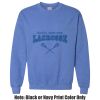 Adult Heavy Blend Heather Royal or Red 60/40 Fleece Crew (S) Thumbnail