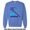 Adult Heavy Blend Heather Royal or Red 60/40 Fleece Crew (S) Thumbnail