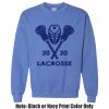 Adult Heavy Blend Heather Royal or Red 60/40 Fleece Crew (S) Thumbnail