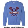 Adult Heavy Blend Heather Royal or Red 60/40 Fleece Crew (S) Thumbnail