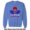 Adult Heavy Blend Heather Royal or Red 60/40 Fleece Crew (S) Thumbnail