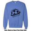 Adult Heavy Blend Heather Royal or Red 60/40 Fleece Crew (S) Thumbnail