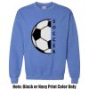 Adult Heavy Blend Heather Royal or Red 60/40 Fleece Crew (S) Thumbnail