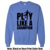 Adult Heavy Blend Heather Royal or Red 60/40 Fleece Crew (S) Thumbnail
