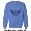 Adult Heavy Blend Heather Royal or Red 60/40 Fleece Crew (S) Thumbnail