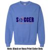 Adult Heavy Blend Heather Royal or Red 60/40 Fleece Crew (S) Thumbnail