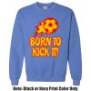 Adult Heavy Blend Heather Royal or Red 60/40 Fleece Crew (S) Thumbnail
