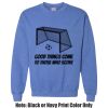 Adult Heavy Blend Heather Royal or Red 60/40 Fleece Crew (S) Thumbnail
