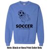 Adult Heavy Blend Heather Royal or Red 60/40 Fleece Crew (S) Thumbnail