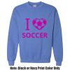 Adult Heavy Blend Heather Royal or Red 60/40 Fleece Crew (S) Thumbnail