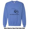 Adult Heavy Blend Heather Royal or Red 60/40 Fleece Crew (S) Thumbnail