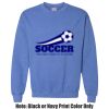 Adult Heavy Blend Heather Royal or Red 60/40 Fleece Crew (S) Thumbnail