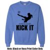 Adult Heavy Blend Heather Royal or Red 60/40 Fleece Crew (S) Thumbnail
