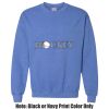 Adult Heavy Blend Heather Royal or Red 60/40 Fleece Crew (S) Thumbnail