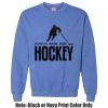 Adult Heavy Blend Heather Royal or Red 60/40 Fleece Crew (S) Thumbnail