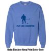 Adult Heavy Blend Heather Royal or Red 60/40 Fleece Crew (S) Thumbnail