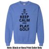 Adult Heavy Blend Heather Royal or Red 60/40 Fleece Crew (S) Thumbnail