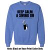 Adult Heavy Blend Heather Royal or Red 60/40 Fleece Crew (S) Thumbnail