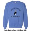 Adult Heavy Blend Heather Royal or Red 60/40 Fleece Crew (S) Thumbnail