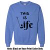 Adult Heavy Blend Heather Royal or Red 60/40 Fleece Crew (S) Thumbnail