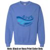 Adult Heavy Blend Heather Royal or Red 60/40 Fleece Crew (S) Thumbnail