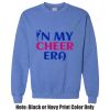 Adult Heavy Blend Heather Royal or Red 60/40 Fleece Crew (S) Thumbnail