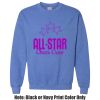 Adult Heavy Blend Heather Royal or Red 60/40 Fleece Crew (S) Thumbnail