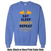 Adult Heavy Blend Heather Royal or Red 60/40 Fleece Crew (S) Thumbnail