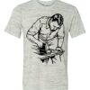 White Marble Unisex Poly-Cotton Short-Sleeve T-Shirt Thumbnail